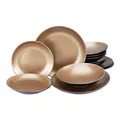 CreaTable 23600 GLAMOUR Gold Geschirrset Teller Set 12 tlg