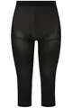 Ulla Popken Damen große Größen Übergrößen Plus Size Strumpf-Capri, blickdicht, Oberschenkel-Schutz, 80 den schwarz 58+ 815580130-58+