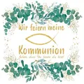 20 Servietten Eukalyptus Kommunion Fisch Schön dass Du da bist Spruch 33x33cm