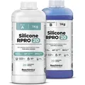 R PRO 20 Flüssiges Silikon Kautschuk, Abformsilikon weich 1:1 (2 kg) - Blau