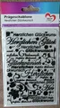 Prägeschablone Herzlichen Glückwunsch, Schriften, Prägefolder, K. Jittenmeier