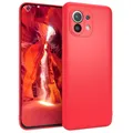 Für Xiaomi Mi 11 5G Schutzhülle TPU Backcover Tasche Slim Etui Matt Dünn Rot