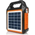EASYmaxx Solar-Generator Kit 4500mAh 2 Auflademodi Solarpanel USB Aufladen Handy Powerbank u.v.m. Integriertes FM-Radio Lautsprecher Schwarz/Orange