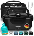 TRAVELISIMO Elektrische Lunchbox 100W Essen Warmhalten Behälter, 1,5L Wärmebox Essen 3-in-1 Electric Lunch Box, Beheizbare Lunchbox 12V/24V/220V, für Arbeit Auto Lkw Lunchbox Elektrisch