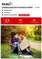 Fotopapier für Tintenstrahldrucker Doppelseitig Matt A4 230 g/m² 100 Blatt. G...