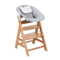 Hauck Alpha Newborn Set Pre Nature Grey Hochstuhl & Babywippe TOP