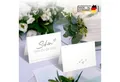 Funke & Brand Grußkarten 50x Tischkarten Hochzeit 85x55mm verschiedene Farben