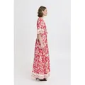 b.young Midikleid BYJASMINA Lässiges gemustertes Maxikleid rot L/XL
