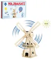 PEBARO 834/1 - Solar Holzbausatz Windmühle, 34-teilig, Holzkonstruktion mit...