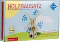 PEBARO 834/1 - Solar Holzbausatz Windmühle, 34-teilig, Holzkonstruktion mit sola