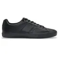 BOSS für Herren. 50522833 Turnschuhe mit glatten und körnigen Texturen Schwarz (42), Wohnung, Schnürsenkel, Lässig