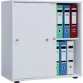 VCM Büroschrank "Lona L mit Schiebetüren", BxHxL: 37 x 74 x 70 cm, Holzwerkstoff - weiss