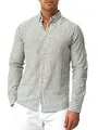 Indicode Herren Brayden Hemd gestreift mit Button-Down-Kragen | Herrenhemd Männerhemd Beetle, XXL