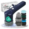 Clatronic® elektrische Reinigungsbürste mit Akku | 8 Aufsätze | bis zu 90 min. | Putzbürste elektrisch für Bad Küche Sneaker Auto Grill | ERB... - Blau