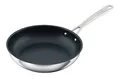 KUHN RIKON Allround Bratpfanne beschichtet, 32 cm, Edelstahl, für alle Herdarten inkl. Induktion, schonendes und fettarmes Anbraten, Silber