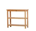 Kai Wiechmann Standregal Edles Teak Gartenregal 100 x 38 cm als wetterfestes Ablageregal, unbehandeltes Teak Outdoor-Regal mit drei Ebenen