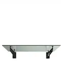 Glaszentrum Hagen S 200x90 cm Glasvordach inkl. Halter Schwarz Klarglas