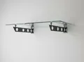 Glaszentrum Hagen - Typ/SBK 200x90 Glasvordach VSG inkl Halter Schwarz/Matt
