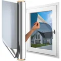 Marapon Fensterfolie M4520MS silber, selbsthaftend, 44,5 x 200cm, Spiegelfolie mit UV-Schutz, blickdicht
