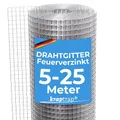 KrapTrap Volierendraht Drahtgitter I verzinkt I 12x12 I stabiler Kaninchendraht I Wühlmausgitter I Kleintierzaun Hasengitter Hühnerdraht (0,5m x 5m)