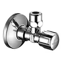 Eckventil 1/2" Anschluss mit 3/8" Quetsche von Schell inkl. Rosette, selbstdicht