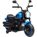 Homcom - Kindermotorrad Kinder Elektro-motorrad Elektrofahrzeug Kinderfahrzeug Mit 2 Abnehmbaren Stützrädern, 3 Km/h, Für 1,5-3 Jahre Kinder Blau 76 X 42 X 57 Cm