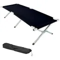 Grafner® Feldbett klappbar Campingbett Liege Gästebett Klappbett 192x64x42cm schwarz Belastbar bis 150kg - Schwarz