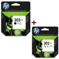 HP Inc. HP Original 302XL Druckerpatronen - Multipack (F6U67AE + F6U68AE) OP302XL