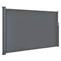 Seitenmarkise Sichtschutz Garten Blickschutz 300x180 cm Dunkelgrau B-WARE