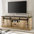 Furn.Design Lowboard Stove (TV Unterschrank in Used Wood Altholz Dekor, Breite 160 cm), Soft-Close-Funktion