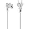 Hama Netzkabel für Kaltgeräte, 90° gewinkelt, 3-polig, Schutzkontakt, 5 m, Weiss (5 m) (00223292)