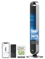 DREO Smart Turmventilator Sehr Leise, 120° Oszillierender Ventilator mit Kühlung, 25dB Standventilator mit Fernbedienung für Schlafzimmer, 12 Geschwindigkeiten, 4 Modi, 12-Stund-Timer, Pilot Max S