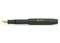 Kaweco CLASSIC SPORT Füllhalter Green mit vergoldeter Edelstahlfeder und Iridiumspitze für Tintenpatronen I Füllfederhalter 13 cm I Füller in Grün I Federbreite: EF (Extra Fein)