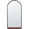 Beliani Wandspiegel, Silber, Schwarz, Kupfer, Glas, Oval, 40x67x2 cm, Spiegel, Wandspiegel