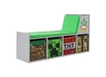 Minecraft Kindersitzbank Minecraft, Mehrfarbig, Grau, Grün, Textil, Holzwerkstoff, 119x60x30 cm, mit Stauraum, Kinder- & Jugendzimmer, Kindermöbel, Kindersitzmöbel & -tische, Kinderstühle