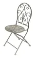 Gartenstuhl Metall Grau Weiß 96127 Metallstuhl Stuhl Garten Vintage Eisen Antik