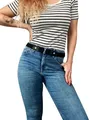 FRONHOFER Stretchgürtel zum Einziehen in die Jeans ohne Schnalle, 18829, Farbe:Schwarz, One Size Accessoires :One Size