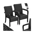 tectake Rattanstuhl, widerstandsfähig, bodenschonend, stapelbar, 58 x 67 x 90 cm, Belastbarkeit 120 kg