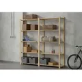 Lenmar Bücherregal Lenmar HOLZREGAL B Serie 5 BÖDEN BÜCHERREGAL KELLERREGAL beige 170 cm x 170 cm x 30 cm