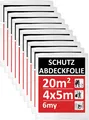 BigDean by Beorol 10er Set 4x5m Maler Abdeckfolie 200qm - Malerfolie 6my - Abdeckplane für Malerarbeiten, Folie zum Streichen & Renovieren