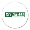Aufkleber Go Vegan Modern 10cm Sticker Go Vegan Geschenkidee Präsent Mitbringsel