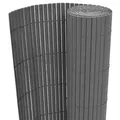 vidaXL Gartenzaun Doppelseitig PVC 90 x 300 cm Grau