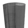vidaXL Sichtschutzzaun PVC 90x300cm Grau Windschutz Sichtschutzmatte Zaun