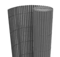 vidaXL Gartenzaun Gartenzaun Doppelseitig PVC 90 x 300 cm Grau, (1-St)