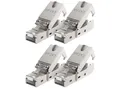 deleyCON deleyCON 4x CAT6a Werkzeugloser RJ45 Netzwerkstecker 10Gbit/s Stecker Netzwerk-Adapter