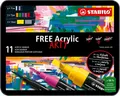 Acrylmarker - STABILO FREE Acrylic - 11er Pack - Starter Kit