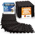 NEOLYMP Bodenschutzmatte Fitness aus Kautschuk – Puzzlematte für Home Gym, Fitnessgeräte & Sport – rutschfeste Gymnastik- & Sportmatte - 8 Stück