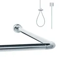 Duschvorhangstange L & U Form – rostfreie Aluminium Eckduschstange für Badewa...