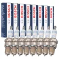 8x BOSCH WR8DC 0242229656 Zündkerze für MERCEDES W100 W116 W126 C126 R107 C107