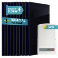 SUNNIVA 5.0 kW Solaranlage, 10x 500 W Solarmodule Fullblack Bifacial, Wechselrichter SolarEdge SE5K (3-phasig)